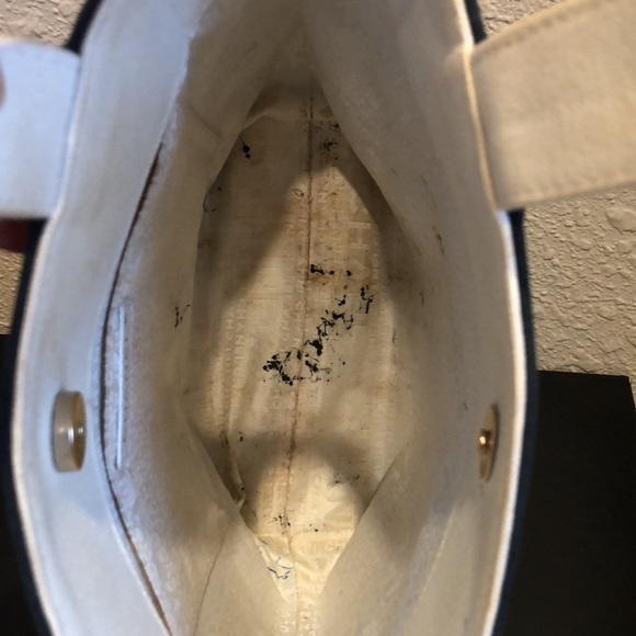 CHANEL Coco Canvas Window Tote Bag Black White Classic - Picture 10 of 15